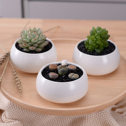 Set of 3 pots and a tiered shelf